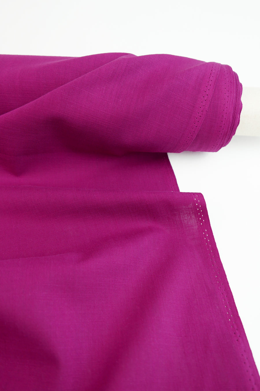 Amber - Crosshatch Linen | Magenta