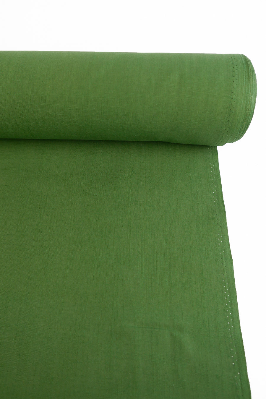 Amber - Crosshatch Linen | Grass Green