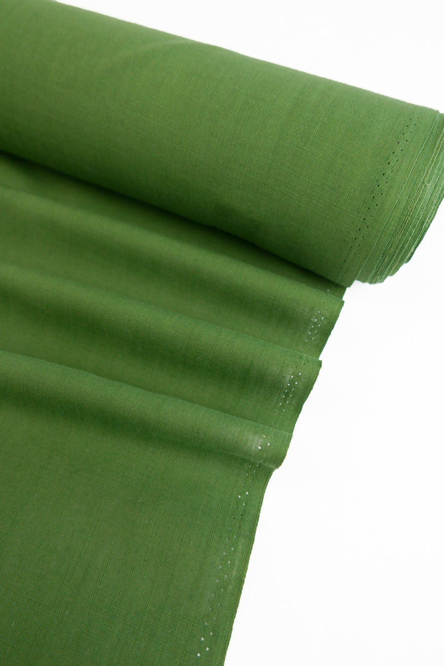 Amber - Crosshatch Linen | Grass Green