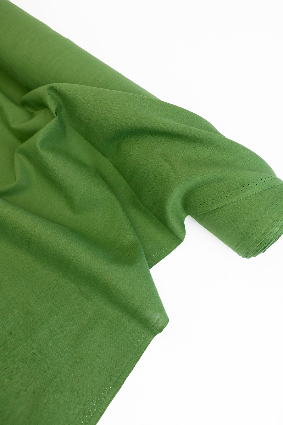 Amber - Crosshatch Linen | Grass Green