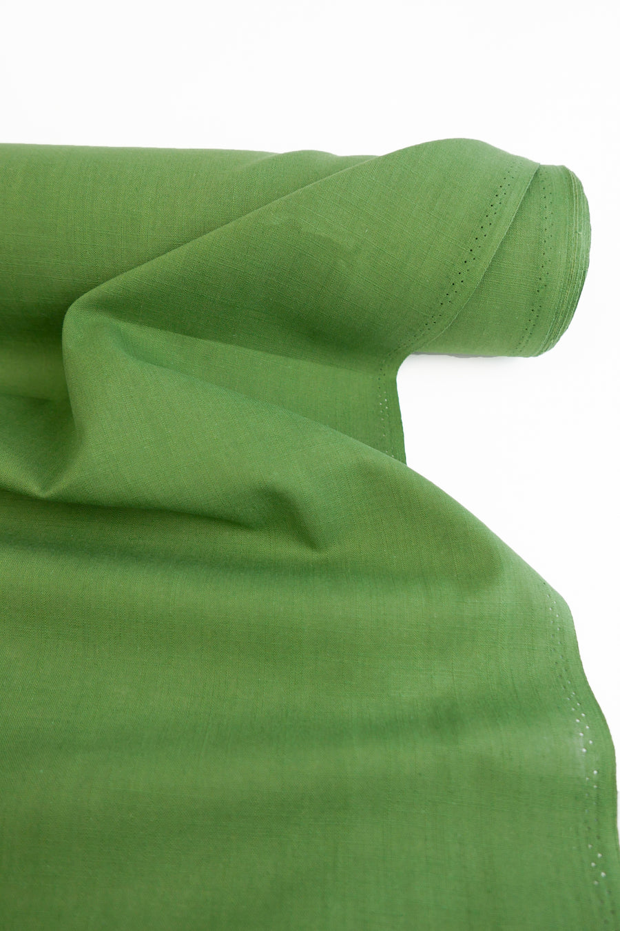 Amber - Crosshatch Linen | Grass Green