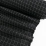Baxter - Embroidered Linen Windowpane Check | B&W