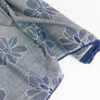 Ava - Printed Linen Melange | Denim Blue