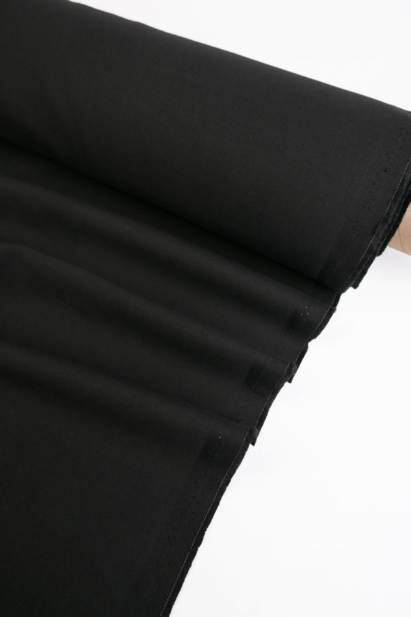 Bruno - Peach Finish Cotton Drill | Classic Black