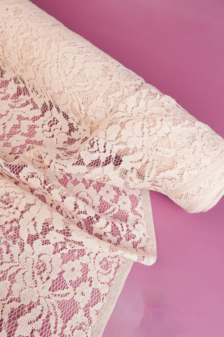 Dita Lace - Alençon lace | Dusky Pink