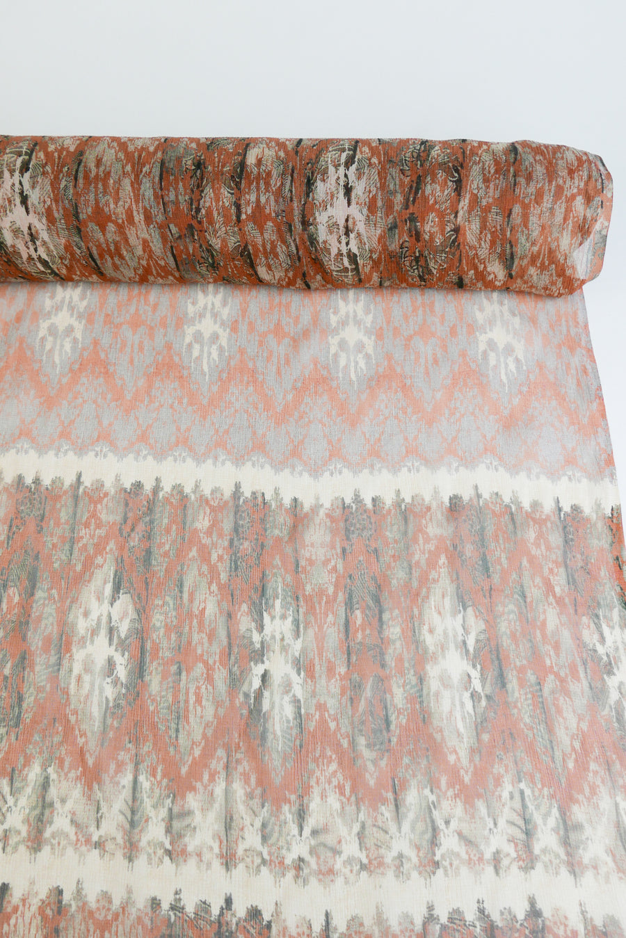 Crinkle Silk Georgette | Terracotta