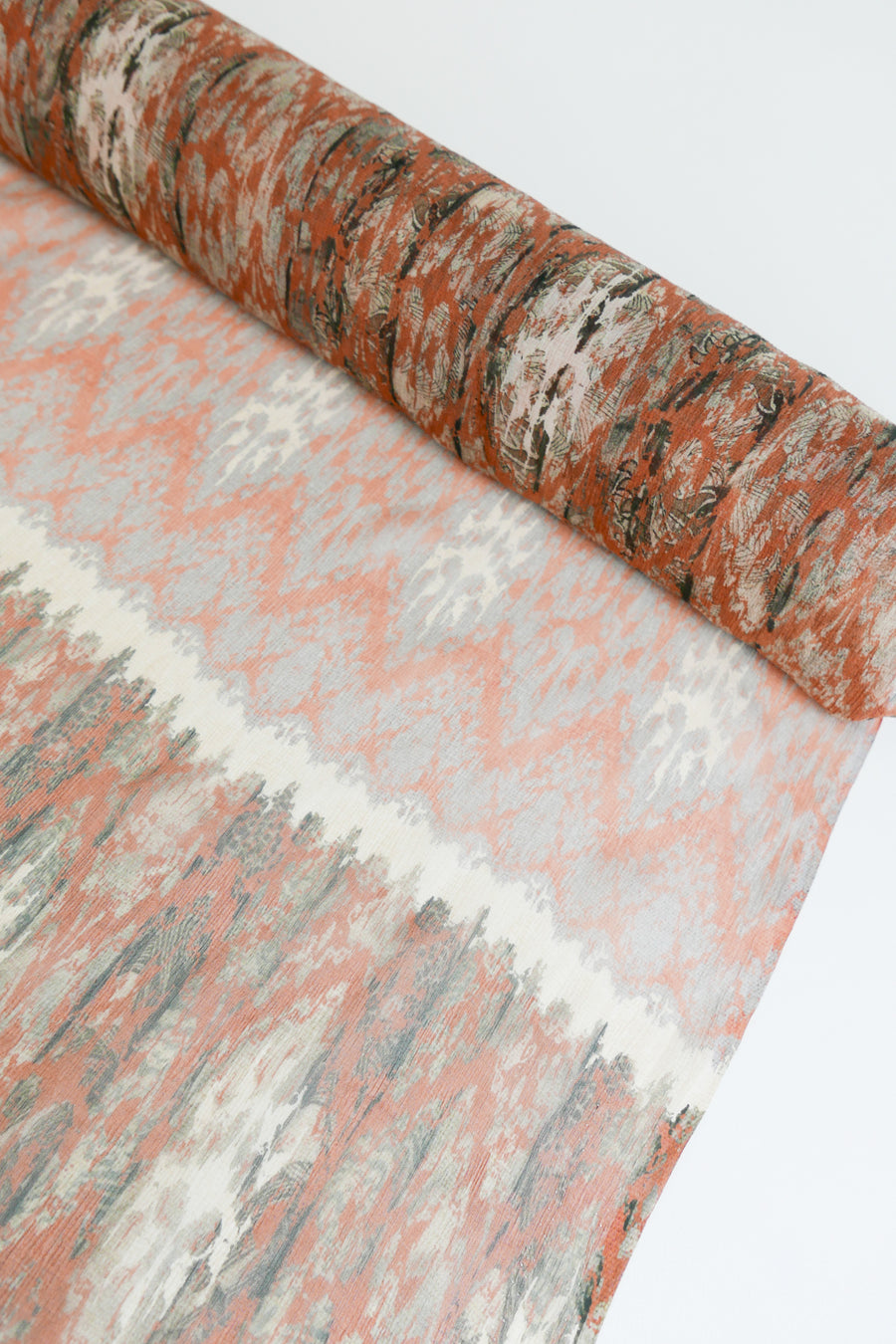 Crinkle Silk Georgette | Terracotta