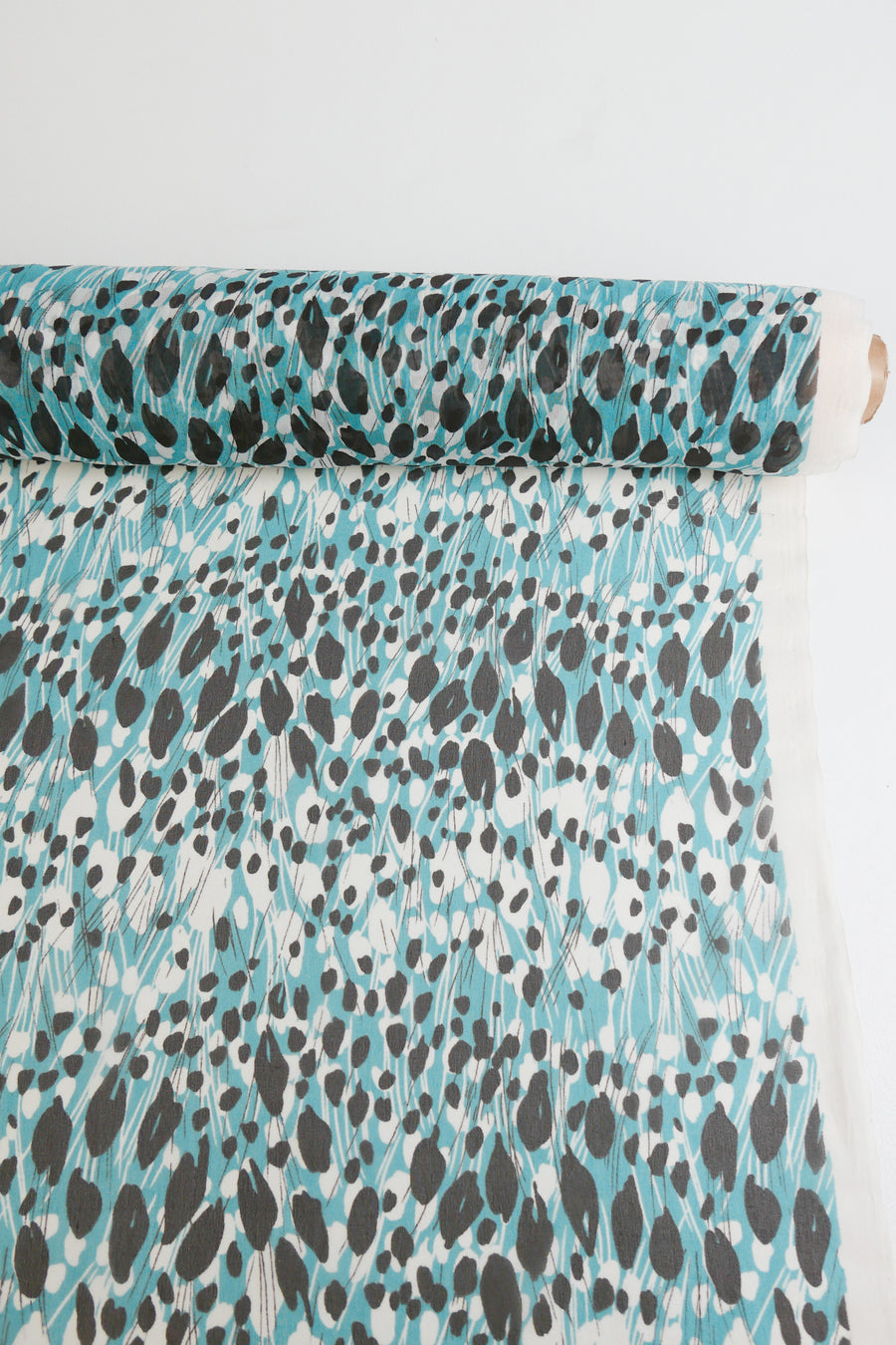 Printed Silk Georgette | Soft Teal
