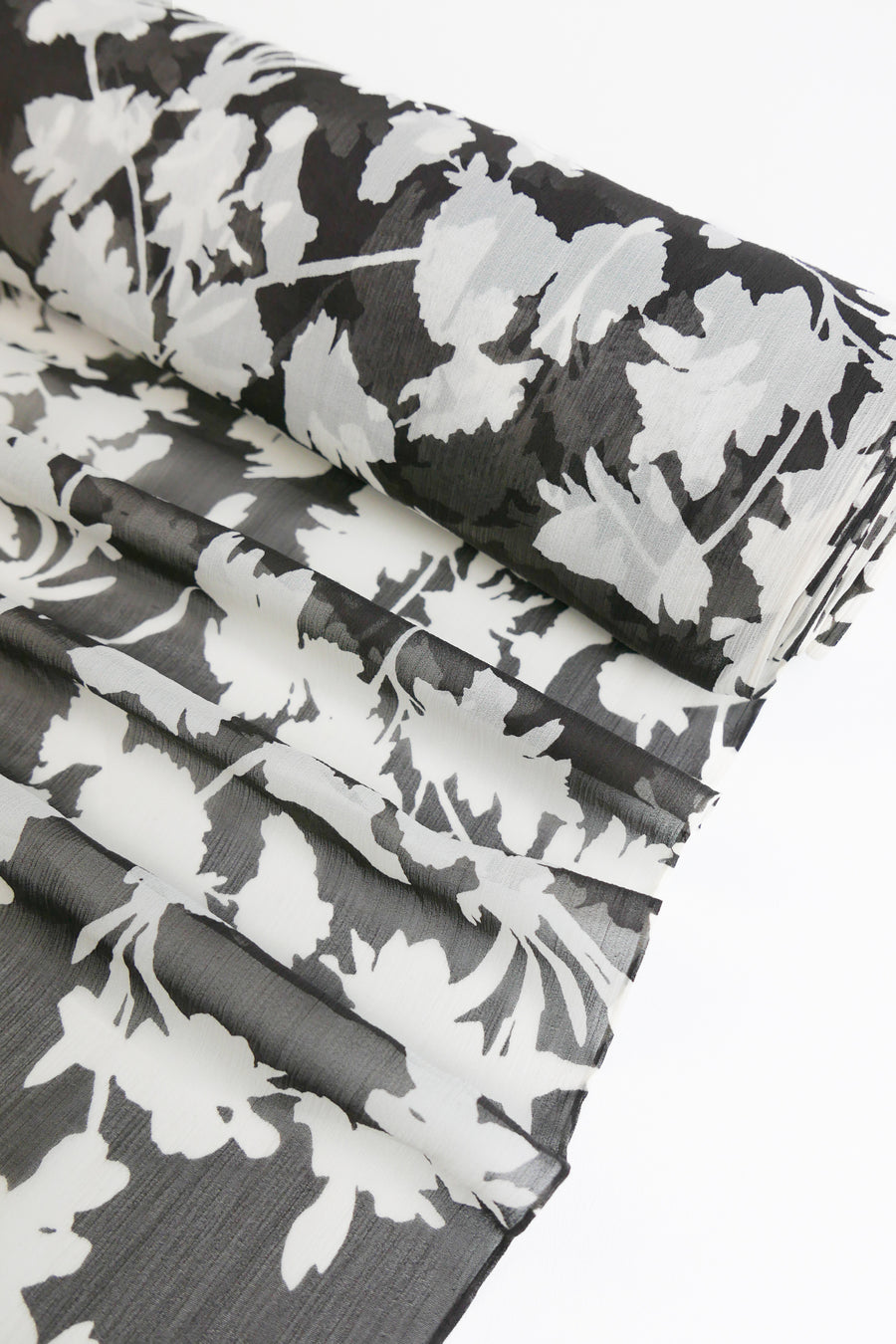 Crinkle Silk Georgette | Shadow Floral