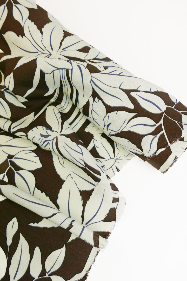 Printed Silk Linen | Cacao