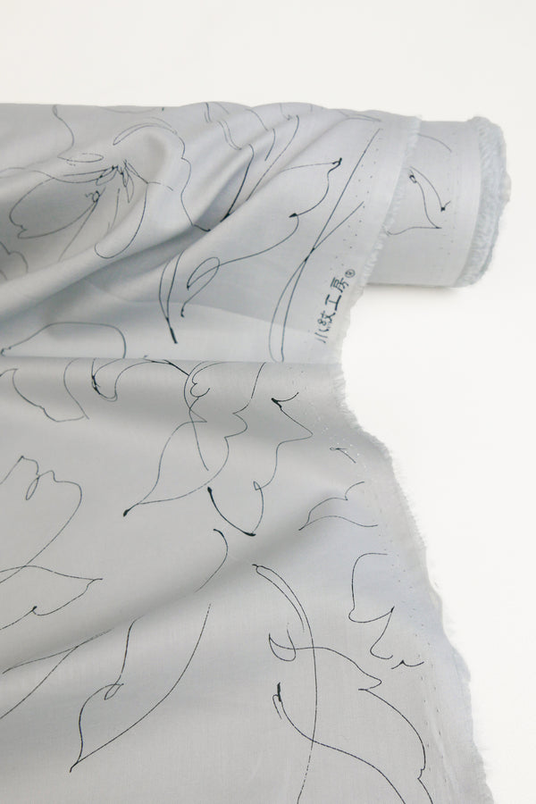 Sergio - Japanese Cotton Lawn | Dove Grey Remnant (2.5m)