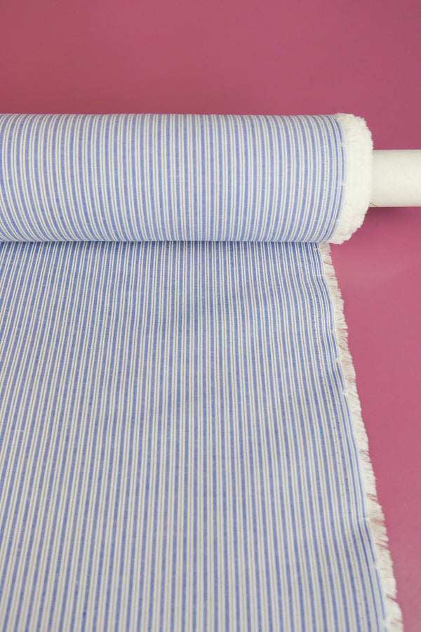 Aidan - Yarn-Dyed Cotton Shirting | Sky Stripe #4