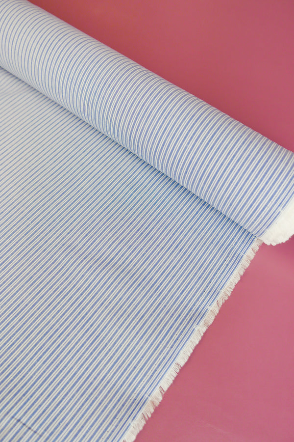 Aidan - Yarn-Dyed Cotton Shirting | Sky Stripe #4