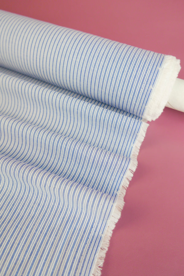 Aidan - Yarn-Dyed Cotton Shirting | Sky Stripe #4