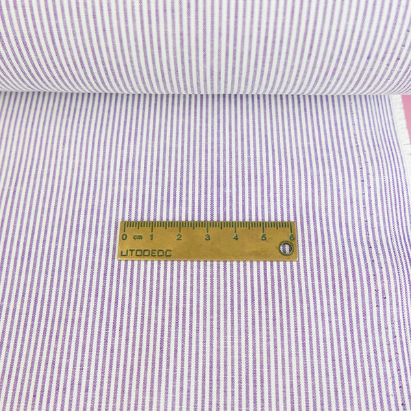 Aidan - Yarn-Dyed Cotton Shirting | Grape Stripe #3 Remnant (2M)