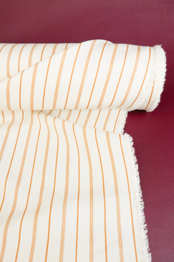 Asahi - Japanese Cotton Twill | Ochre Stripe