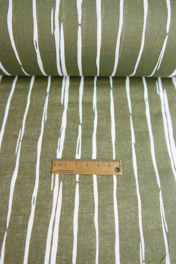 Christopher - Linen Cotton | Olive Remnant (1.8M)