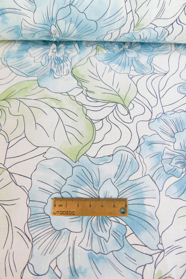 Jubilee - Cotton Voile Print | Powder Blue