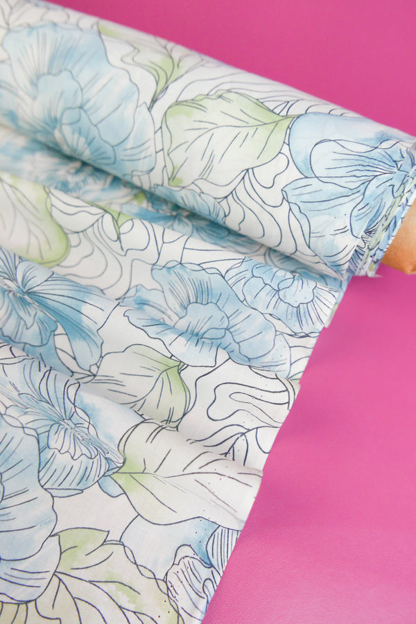 Jubilee - Cotton Voile Print | Powder Blue