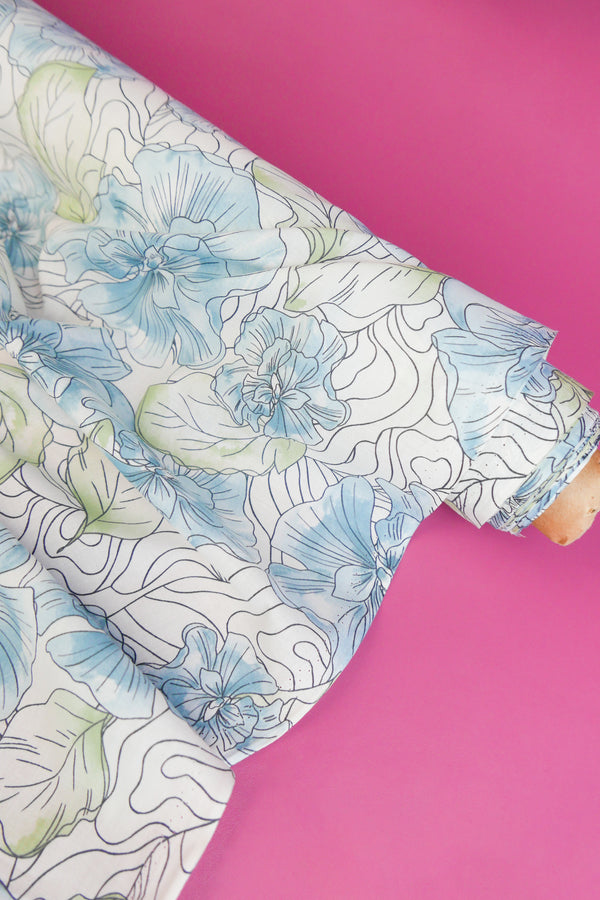 Jubilee - Cotton Voile Print | Powder Blue