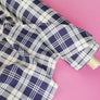 Minato - Linen & Organic Cotton Voile | Navy Check