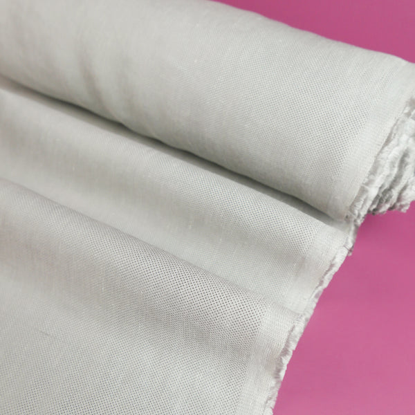 Damyana - Honeycomb Filament Linen | Silver (LAST CUT - 1M)