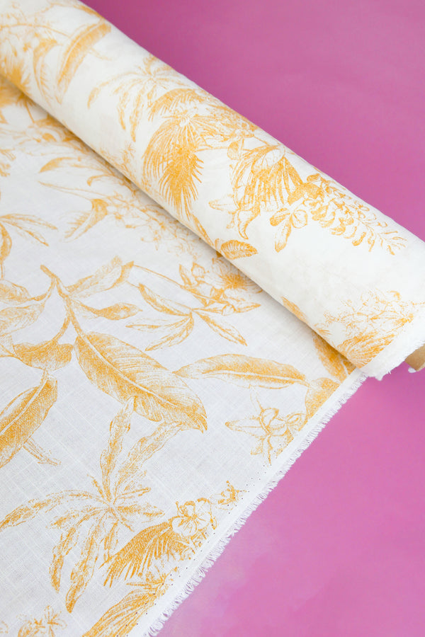 Fauna - Printed Linen | Papaya