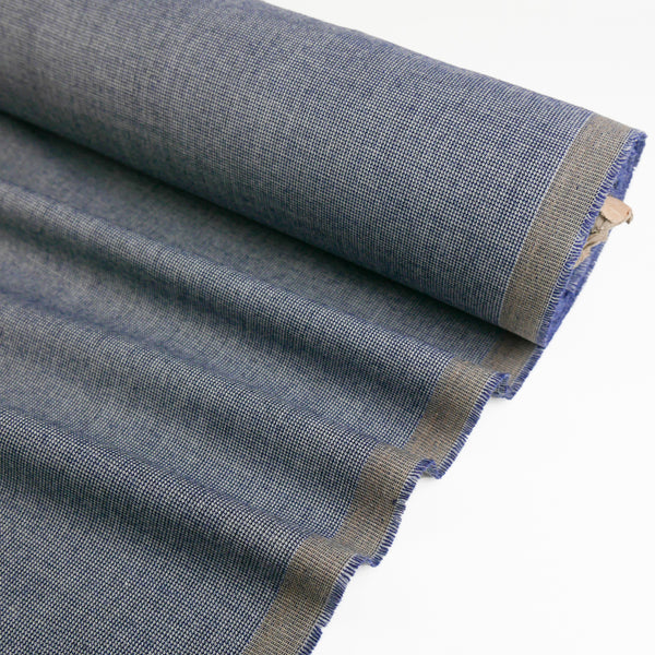Alma - Virgin Wool Suiting | Navy Puppytooth