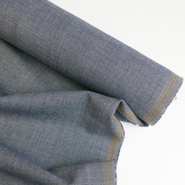 Alma - Virgin Wool Suiting | Navy Puppytooth