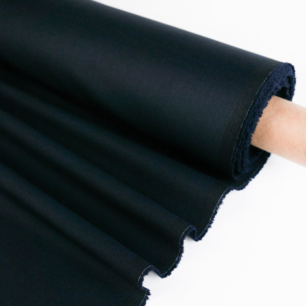 Adrienne - Virgin Wool Sateen | Midnight