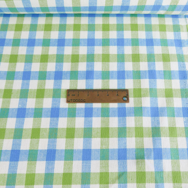 Maggie - Japanese Cotton | Lime Check