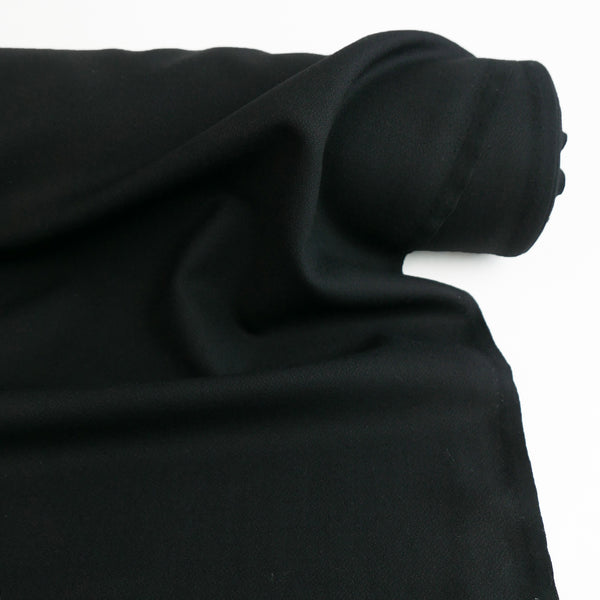 Zana - Italian Wool Crepe | Black (LAST CUT - 1M)