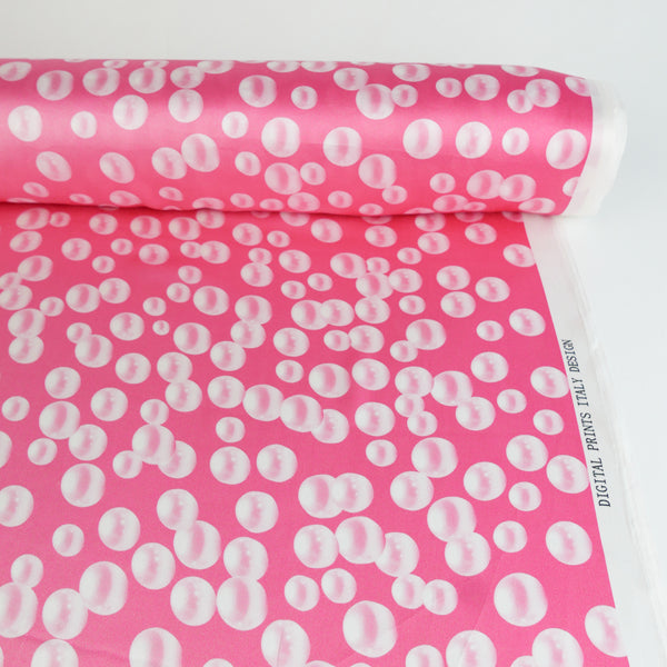 Italian Printed Silk Satin | Pink Pearl