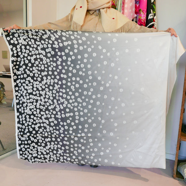 Italian Printed Silk Satin | Black Pearl