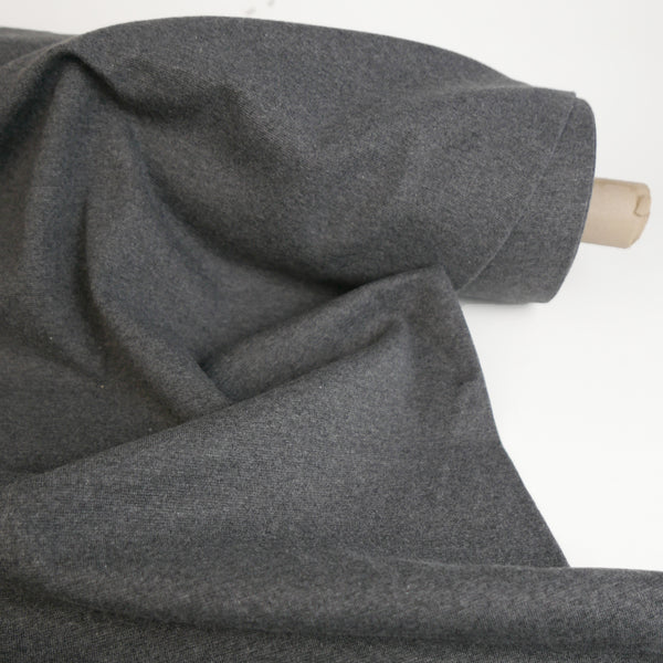 Australian Combed Cotton Ribbing | Charcoal