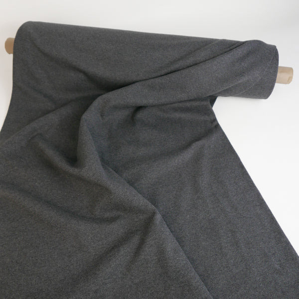 Australian Combed Cotton Ribbing | Charcoal