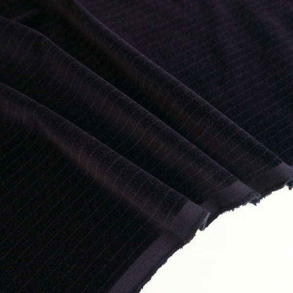 Korean Pinstripe Velvet | Amethyst