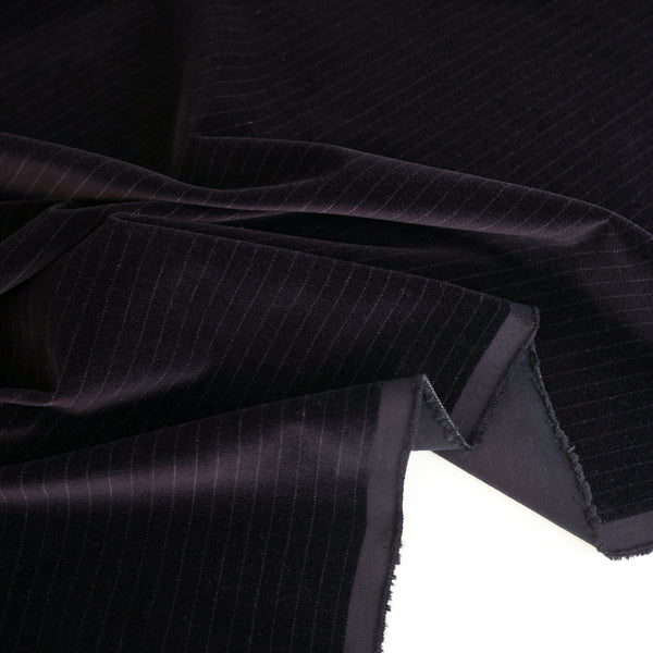 Korean Pinstripe Velvet | Amethyst