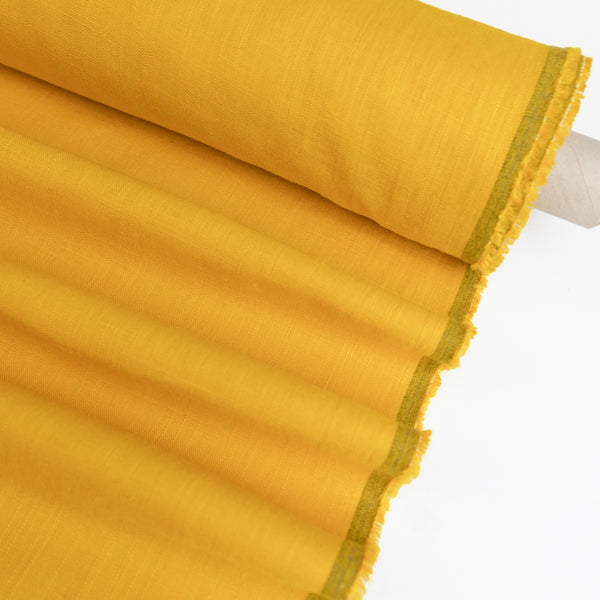 Korean Crosshatch Linen | Marigold