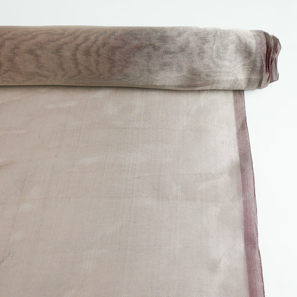 Indian Silver Silk Organza | Silver Mauve
