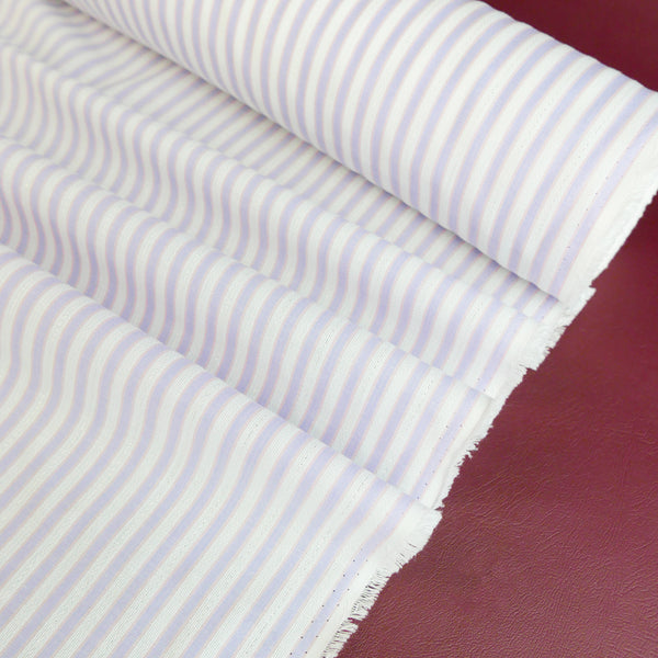 Jasmine - Japanese Lurex Cotton | Lavender Stripe