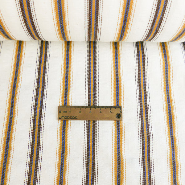William - Japanese Cotton Jacquard Stripe | Gold