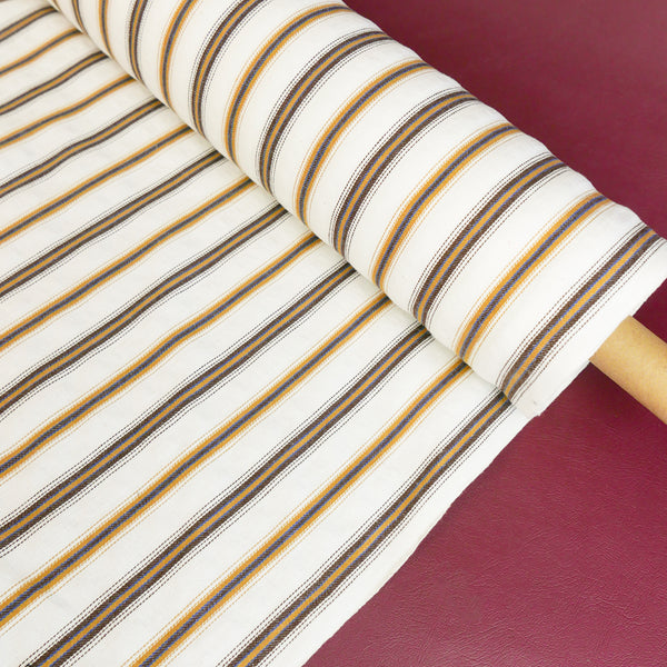 William - Japanese Cotton Jacquard Stripe | Gold