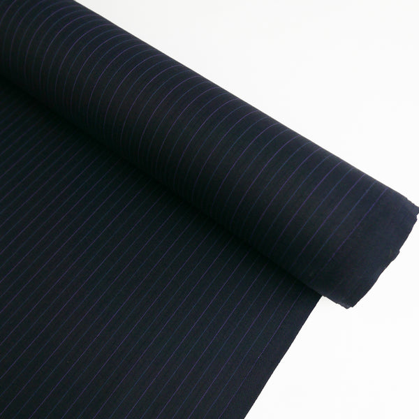 Penelope - Italian Wool Suiting | Midnight Stripe