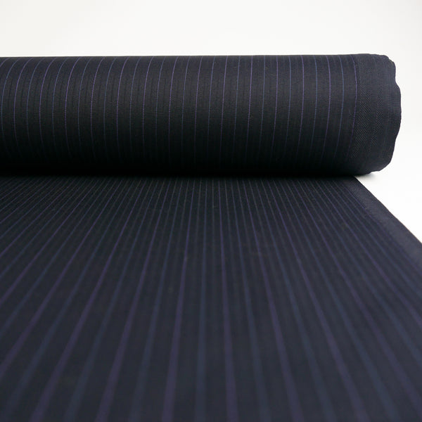 Penelope - Italian Wool Suiting | Midnight Stripe