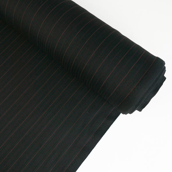 Penelope - Italian Wool Suiting | Ruby Stripe