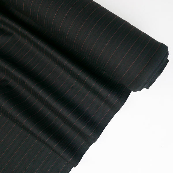 Penelope - Italian Wool Suiting | Ruby Stripe