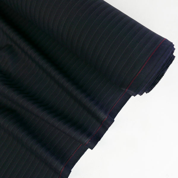 Gessato - Japanese Wool Shirting | Midnight Pinstripe