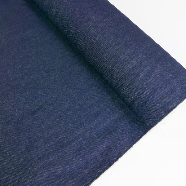 Korean Brushed Back Denim | Indigo