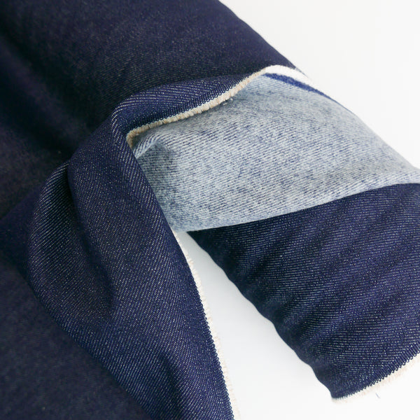 Korean Brushed Back Denim | Indigo